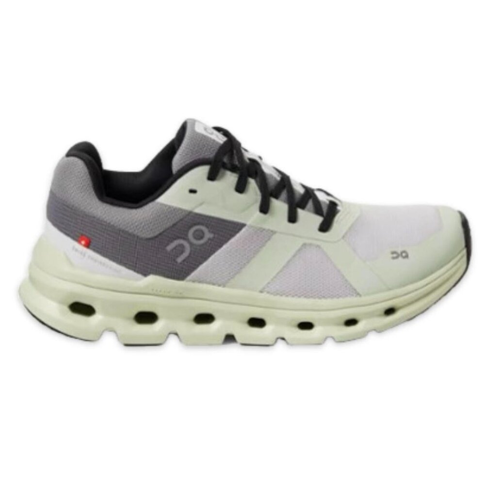 On Running Athletic Shoes in White and Gray